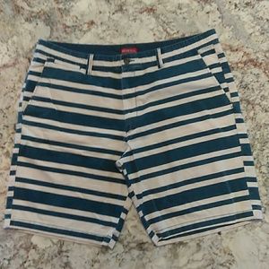 Merona stripe cotton khaki chino shorts